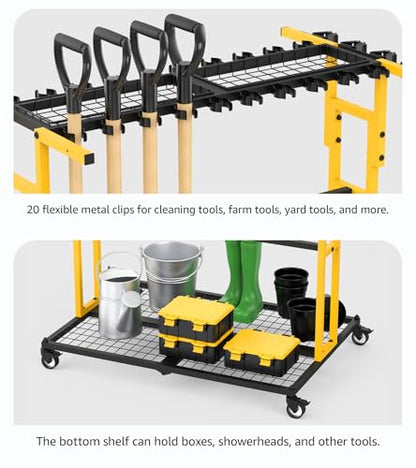 Garage Organization with Wheels (Yellow)