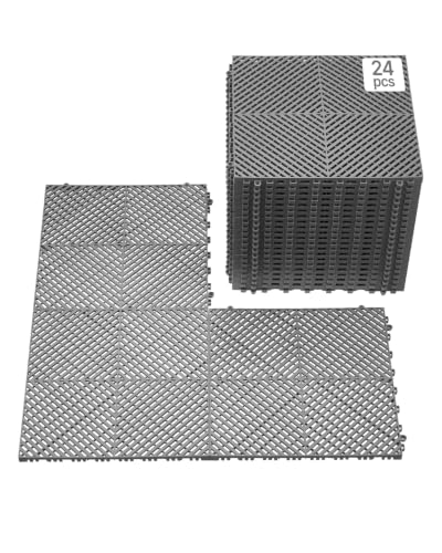 Interlocking Drainage Mat (Grey / 15.7 x 15.7 inch)