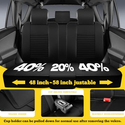 Front Car Seat Covers (Black+Blue / Front)