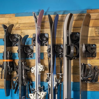 Ultimate Ski & Snowboard Wall Storage Rack (Black / Six Pack)