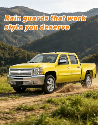 Window Rain Guards for 2007 (Fit for 2007-2013 Silverado/Sierra Crew Cab)