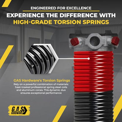 Garage Door Torsion Spring 225x1.75x27 Includes 1” Steel Bearing (225x1.75x27 / Pair)