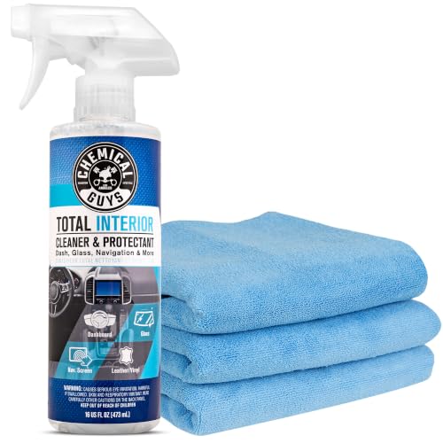 Total Interior Cleaner & Protectant with 3 Microfiber Towels (16 Fl Oz (Pack of 1))