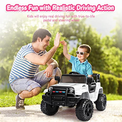 Ride on Truck with Remote Control (White)