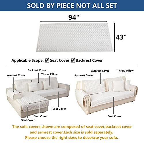 Couch Cover Sectional Couch Covers (43''x94''/Rectangular / White)