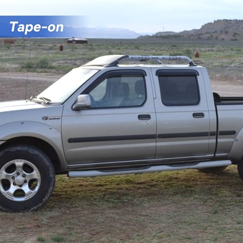 Window Visors Rain Guards for 2000 (2000-2004 Nissan Frontier Crew Cab)