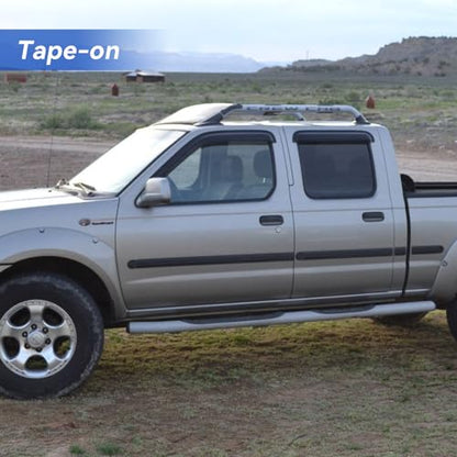 Window Visors Rain Guards for 2000 (2000-2004 Nissan Frontier Crew Cab)