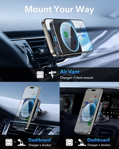 for MagSafe Car Mount Charger for iPhone Duo
