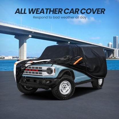 Multi Layer Car Cover Custom Fit for Ford Bronco 4 Door (Custom fit Ford Bronco 4 door / SUV car cover)