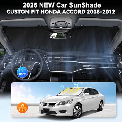 Custom Fit Accord Windshield Sunshade for Honda Accord 2012 2011 (for Accord 2012-2008)