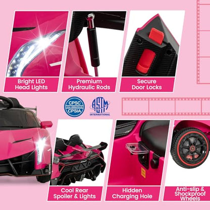 Pink Lamborghini Ride on Car (Pink)