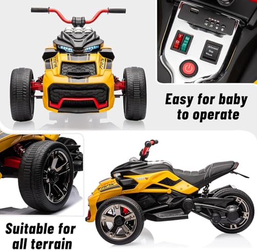 Kids Electric Ride on Truck Car (Yellow)