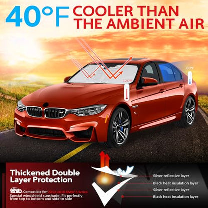 Windshield Sun Shade for 2013 (for 2013-2018 BMW 3 Series)