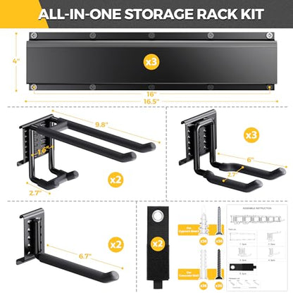 49.5"Garage Tool Organizer Wall Mount 500lbs Garden Tool Organizer (49.5inch)