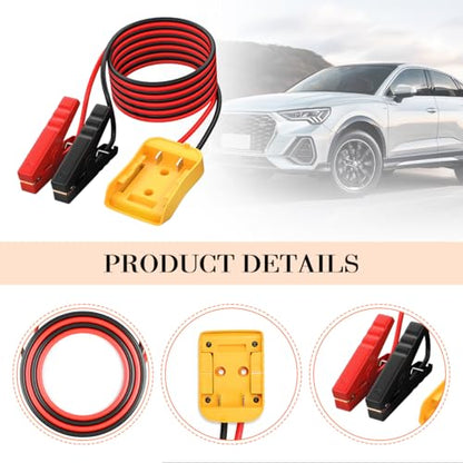 2FT 8AWG Car Jumper Cables with Adapter (2FT)