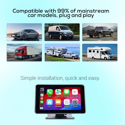 Portable Wireless Carplay Screen for Car (7-Inch(7001))