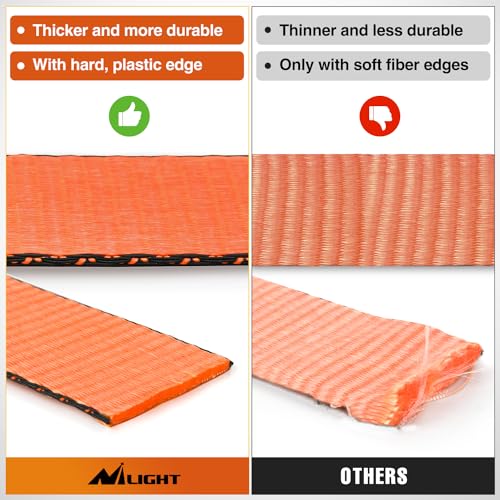 4PCS 2"x 38" Axle Tie Down Straps with Protective Sleeve D (2inx 38in Axle Tie Down Straps 4Pcs Orange / Straps)