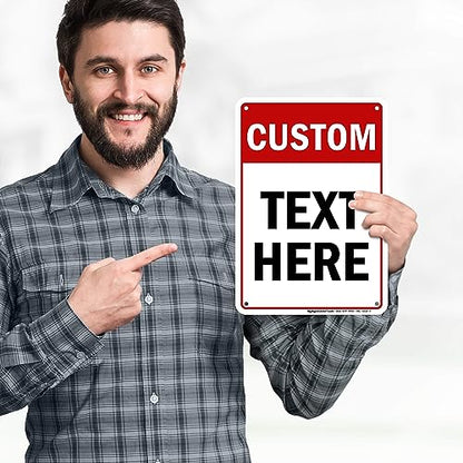 Custom Sign Custom Sign for Business (Header - Vertical / 7x10 - Aluminum)