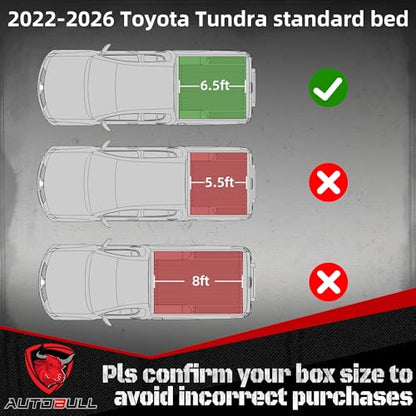 Soft Quad Fold tonneau Cover Compatible with 2022 (6’7“ / 2022-2026 Soft Folding)