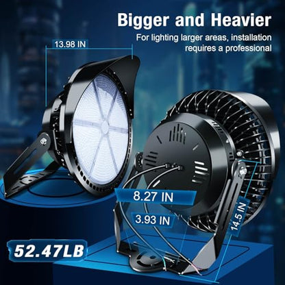 600W Dimmable LED Stadium Lights Outdoor for Sport Court (600W-1Pack)