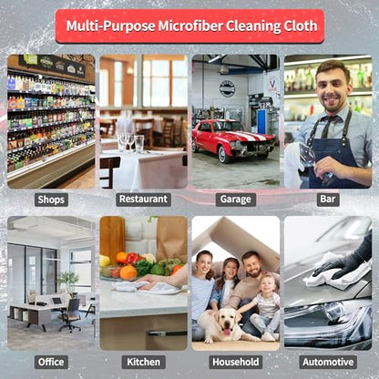 White Microfiber Cleaning Cloths (White / 100 Pack)