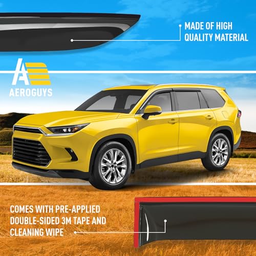 Extra Durable Window Deflectors Tape (For Toyota Grand Highlander 24-26)