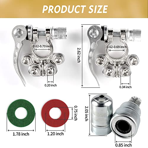 Car Battery Terminal Connector (4 Way-Silver-A)