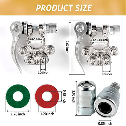 Car Battery Terminal Connector (4 Way-Silver-A)