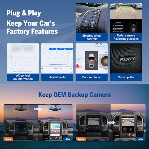 4+64GB 12.1" Double din car Stereo for Ford F
