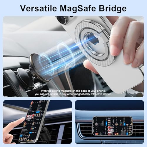 Magnetic Phone Grip Stand for iPhone 17 18 Pro Max (silver)