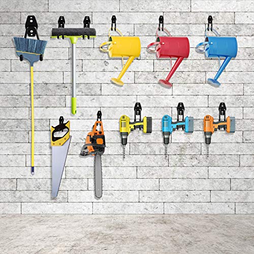Heavy Duty Garage Hooks 6 Pack (2.6inch J Hook / Black Small J Hook)
