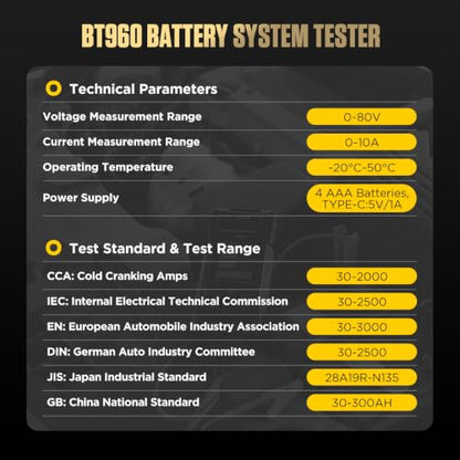 Car Battery Tester 12V 24V (BT960)