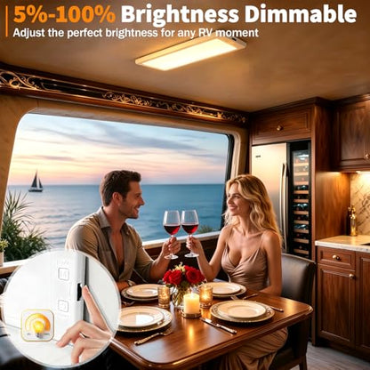 4 Pack 12 in RV LED Interior Lights (Pure White / 4 pack)