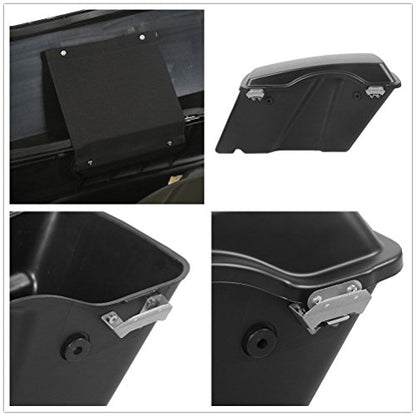 Motorcycle Saddlebags Hard Saddle Bags For Harley Touring 1993 (Matte Black / Standard)
