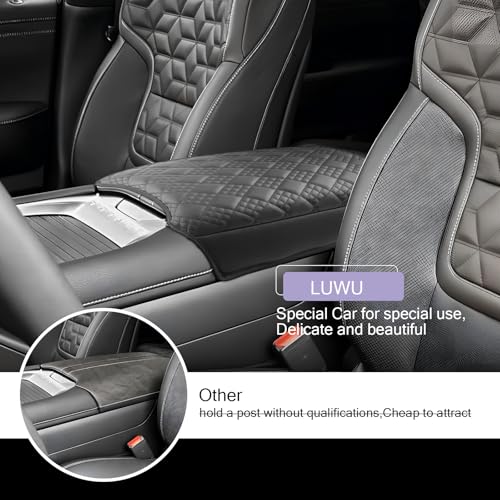 Center Console Cover Compatible with 2025 2026 Nissan Armada Accessories 2025 2026 Armada SV (2025 2026 Armada Thick Black)