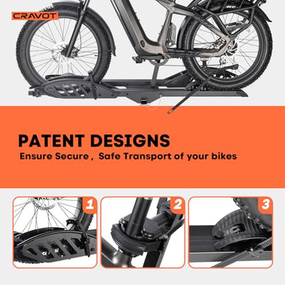 CyberRack E2 EBike Rack with Ramp for 2 EBikes (E2 200lbs)