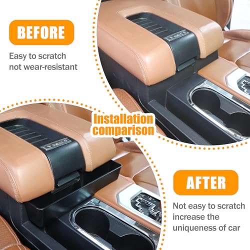 Car Center Console Armrest Box Storage Box Organizer Compatible with Toyota Tundra 2014