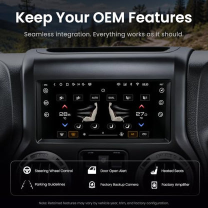 S8 Gen4 7" Android Car Stereo for Jeep Wrangler 2007 (7")