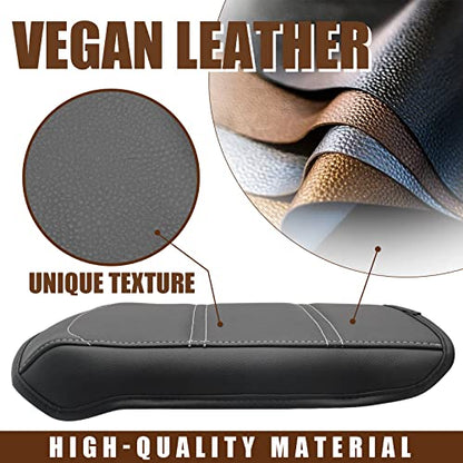Armrest Cover for GMC Acadia 2017 (19) 17-23 |Acadia| Black/White Stitching, Regular)