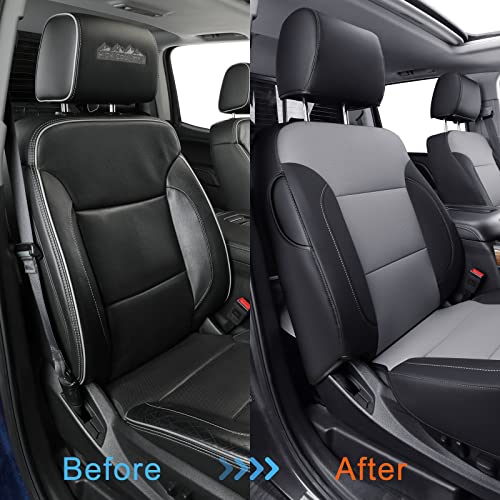 Custom Fit Seat Covers for 2014 (B ( 2014-2018 Crew Cab) / Black & Gray)