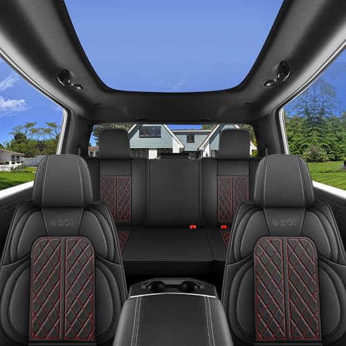 Car Seat Cover Custom Fit for Dodge Ram 1500 2500 3500 2002 (Black RedLine / Front Seat(Pair))