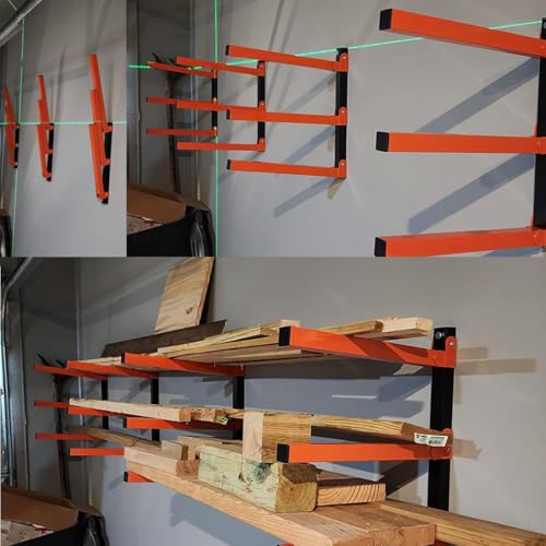 Heavy Duty Lumber Storage Rack Wall Mount (3 LEVEL)