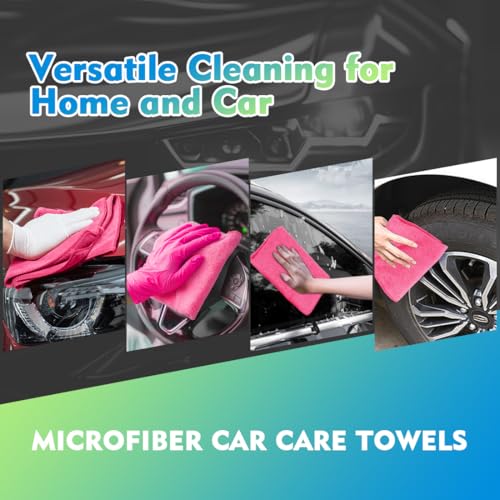 Pink Microfiber Cleaning Cloth 12 Pack (Pink / 12.5 x 12.5 Inch)