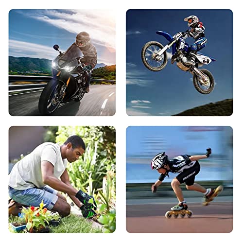 Motorcycle Gloves Touch Screen Full Finger Riding Gloves Knuckle Protection for Men and Women for Dirt Riding (Green / Medium)