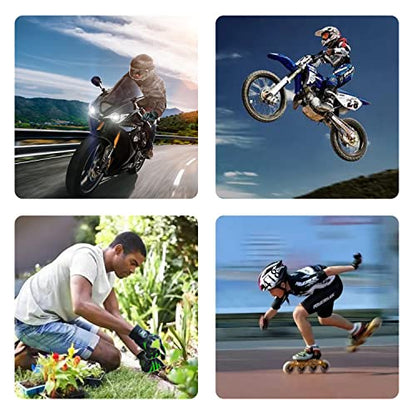 Motorcycle Gloves Touch Screen Full Finger Riding Gloves Knuckle Protection for Men and Women for Dirt Riding (Green / Medium)