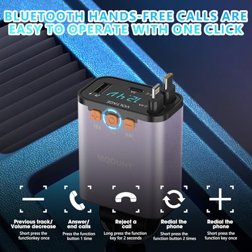 Retractable Car Charger (Purple)