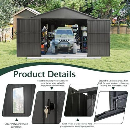 Domi 12'x20' Outdoor Metal Garage Shed (12'x20')