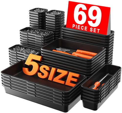 Grade】 Tool Box Organizer Garage Organization (69pcs-5 Size)