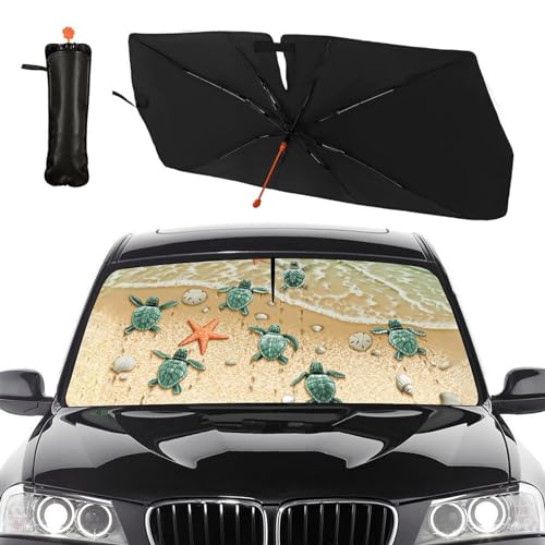 Sea Turtles Car Windshield Sun Shade Umbrella Style Sunshade Funny (57'' X 30'' / style-AB23)