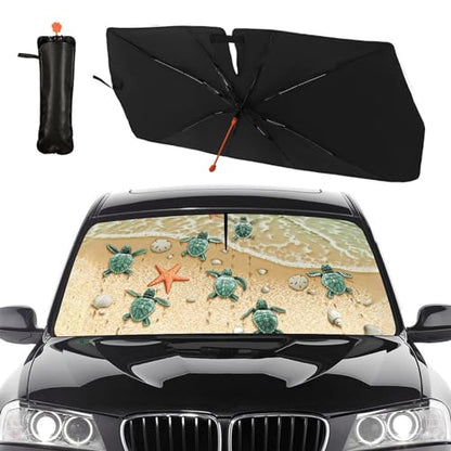Sea Turtles Car Windshield Sun Shade Umbrella Style Sunshade Funny (57'' X 30'' / style-AB23)